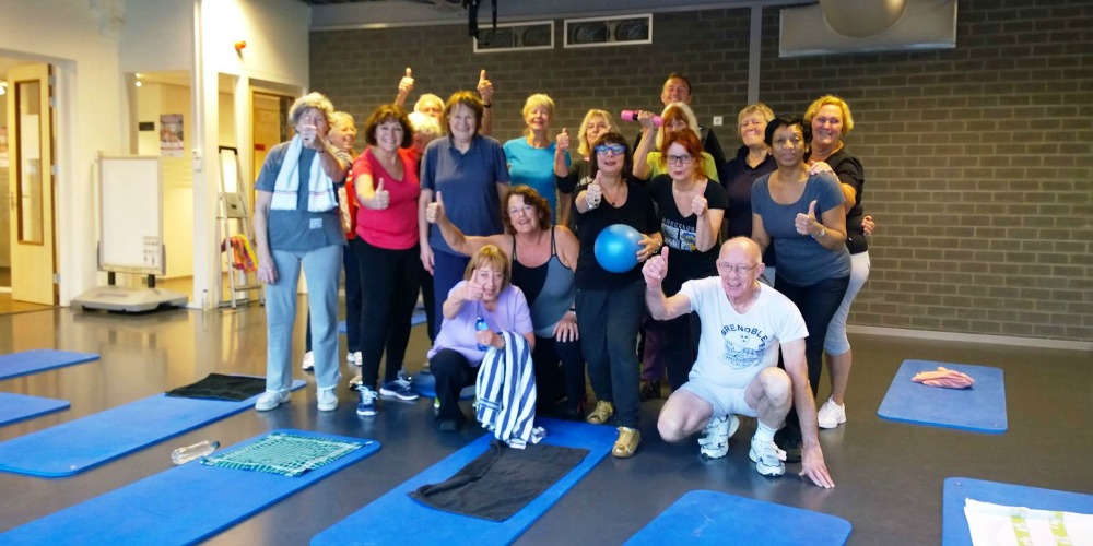 50 Plus Fitnessgroep bij Fitness de Bataaf.